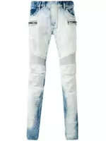 balmain slim-fit biker jeans fashion sky